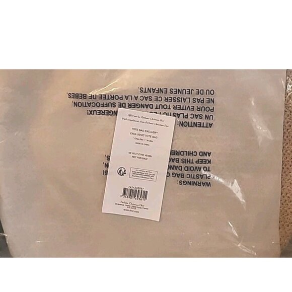 The Christian Dior Large Straw / Raffia Tote  ~ VIP / GWP NEW - Picture 4 of 5